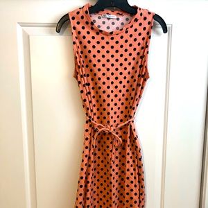 Zara polka dot midi dress